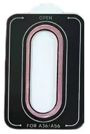Захисне скло на камеру DK для Samsung Galaxy A56 A566 Lens Metal Ring Eagle Eye 020527 pink - фото 2