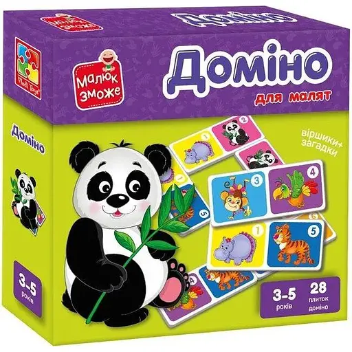 Гра розвиваюча Vladi Toys Доміно Зоопарк VT2100-07 Різнокольоровий - фото 1