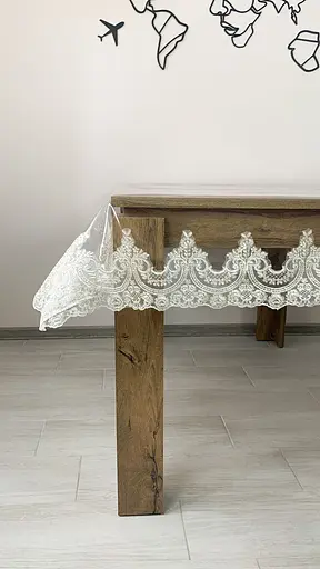 Силиконовая скатерть с кружевом корд двойным Elit 100х100 см - фото 3