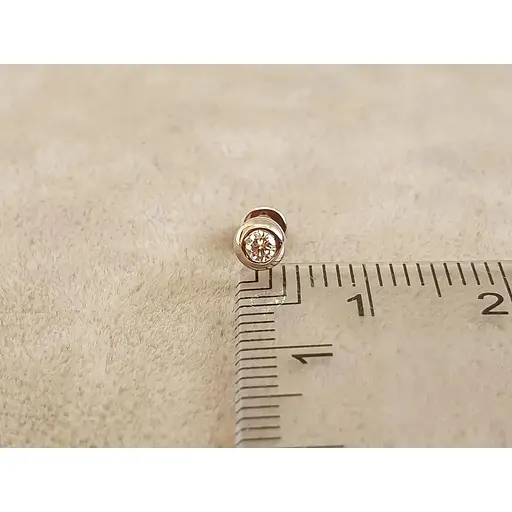 Золотые серьги-пуссеты с бриллиантами. 202287Б - фото 6