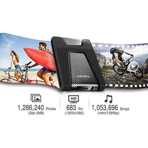 Внешний портативный жесткий диск Adata Technology HD650 4TB USB 3.0 DashDrive Durable - фото 6