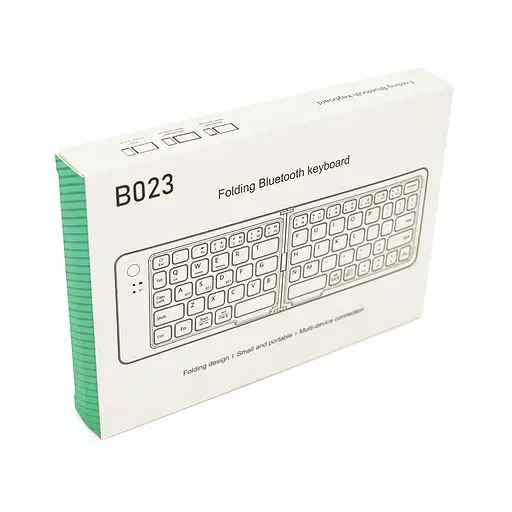 Клавіатура бездротова Voltronic B023, розкладна, 67 клавіш, (Eng/Pyc), 2.4G, 280x92mm, Black, Box - фото 2