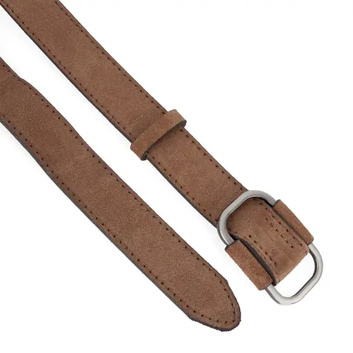 Ремень женский замшевый JK-2548 светло-коричневый под джинсы (100 см) - фото 3