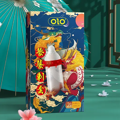 Презервативы стимулирующие с усиками OLO Taotie с силиконовой смазкой 18 см 2 шт.