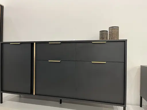 Комод Perfect Home Ларс/Lars 3-дверный с 2 ящиками 3D2S/153 Антрацит (PFH-091021) - фото 10