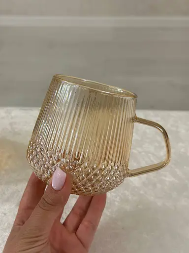 Набор чашек Vittora Hola VT-5104-400 2 чашки Золотистый 400 мл - фото 5