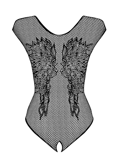 Еротичне боді Obsessive B112 з вишитими крилами XL/2XL чорний - фото 6