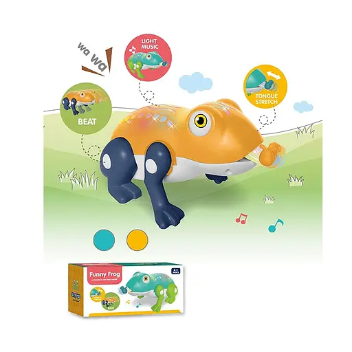 Жаба интерактивная музыкальная, 18x9.5 см, с музыкальными и световыми эффектами