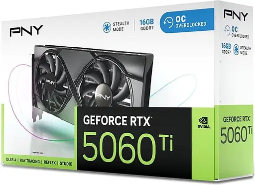 Відеокарта PNY RTX 5060 Ti 16GB Overclocked Dual Fan (VCG5060T16DFXPB1-O) (GDDR7, 128 bit, PCI-E v5.0 x8) - фото 8