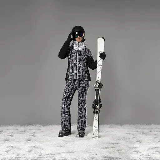 Штаны CMP Womens' Clima Protect Stretch Ski Trousers with Geometric Print White/Black XXS (1097-31W0046-15ZH 34) - фото 4