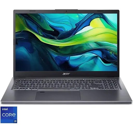 Ноутбук Acer 15.6'' Aspire 15 A15-51M, FHD IPS, процессором Intel Core i9-13900H (24M Cache, 5.40 GHz), 32GB LPDDR5, 1TB SSD, Intel Iris Xe, No OS, Steel серый