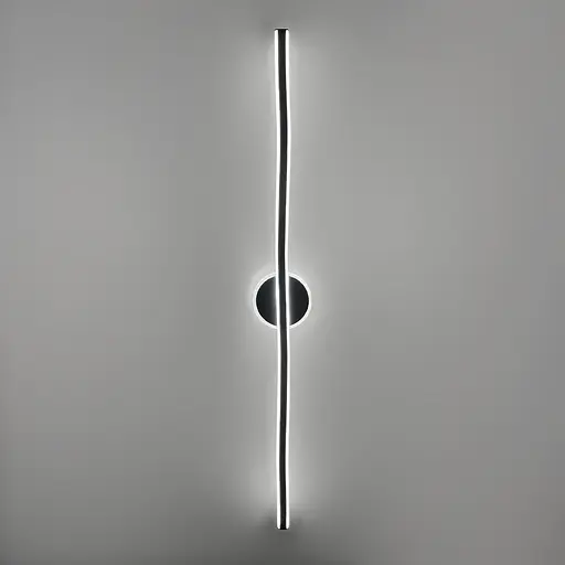 Чорне видовжене хвилеподібне бра 100 см 4000K Арт. WB 31/1000 BK Line F - фото 1