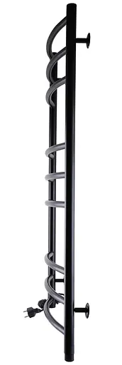 Электрический полотенцесушитель Unio LDE EL 1000-500-9 BLK Лесенка Дуга Элит черный, Черный матовый, Левое, Механический - фото 3