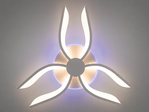 Дизайнерська світлодіодна люстра з пультом, підсвіткою, 60W, біла - фото 2