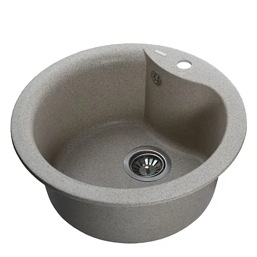 Кухонная мойка гранитная Globus Lux Orta миндаль 485мм-А0008, Терра - фото 4