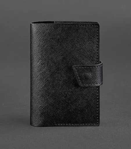 Шкіряна обкладинка для паспорта 4.0 чорна Blackwood - фото 1