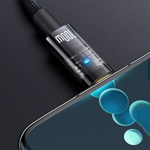 Кабель Baseus Explorer Series Auto Power-Off USB-A to USB-С 100w 2m Black (CATS000301) [152038] - фото 8