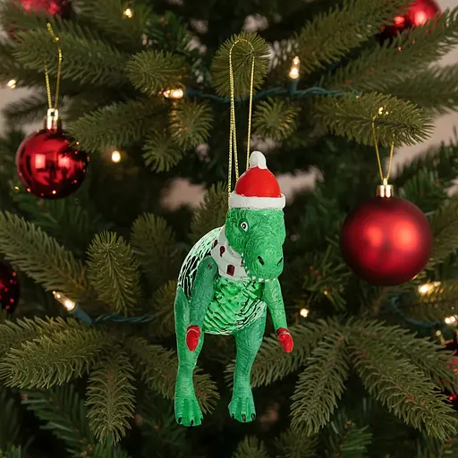 Прикраса ялинкова Handicraft Динозавр скло - фото 3