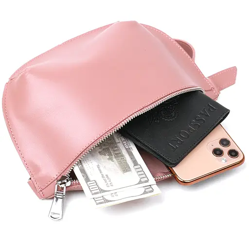 Шкіряна жіноча сумка бананка Shvigel 22х13.5х6 см sum0020202 - фото 5