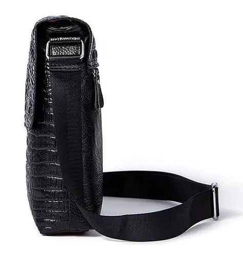 Сумка чоловіча вертикальна з тисненням під рептилію Vintage 25х26х4 см sum0028944 - фото 6