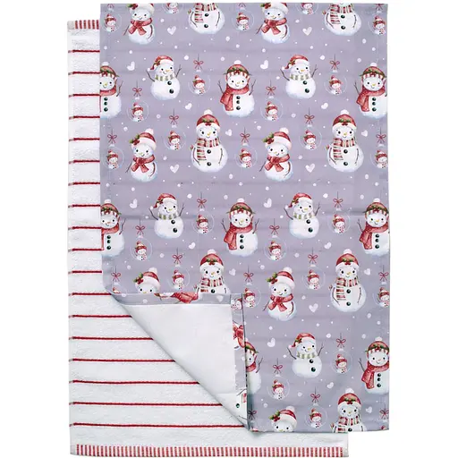 Набір рушників Lotus Home Magic Snowmen 40х60 см 2 шт. (svt-2000022348249) - фото 2