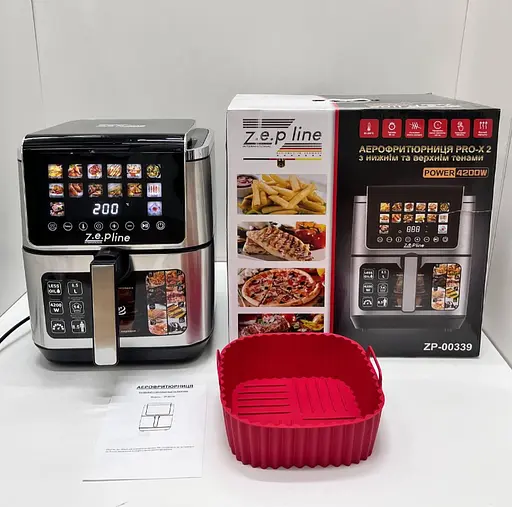 Аэрогриль Zepline ZP-00339 12 л 4000 Вт двойной ТЭН смотровое окошко - фото 7