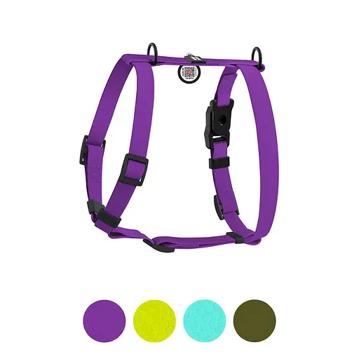 Шлея для собак водостійка анатомічна Н-подібна Waudog Magnet з QR-паспортом магнітна пряжка-фастекс S Ш 15 мм А 28-42 см В - фото 2