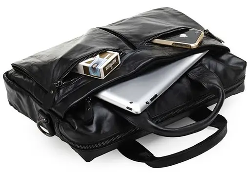 Чоловіча шкіряна сумка Vintage 39,5х29х9 см sum0015056 - фото 5