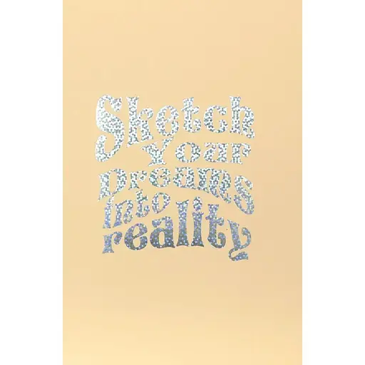 Еко-скетчбук Kiri sketch з кремовими аркушами "Втілюй свої мрії" на спіралі