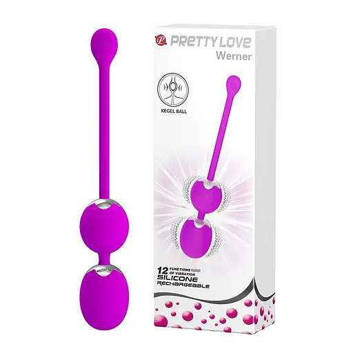 Вагінальні кульки Pretty Love Werner Kegel Ball, 20.5 см, фіолетовий