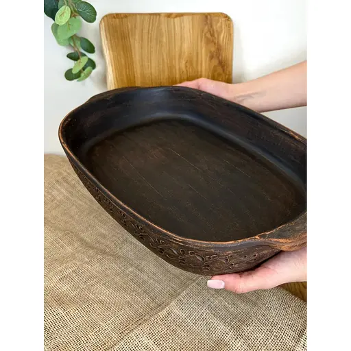 Деко для запікання керамічне (глиняне) різьблене Декор - фото 3