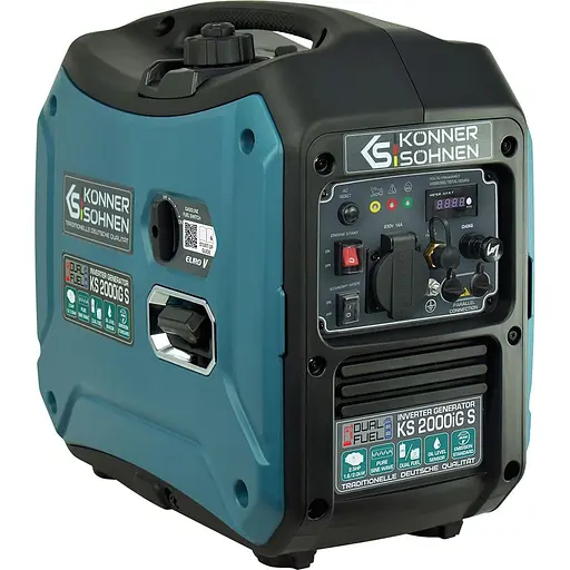 Генератор KonnerSohnen KS 2000iG S, 230В, 2.0кВт, ручний запуск, 19кг / 2000 Вт / Бензин (KS2000IGS) - фото 2