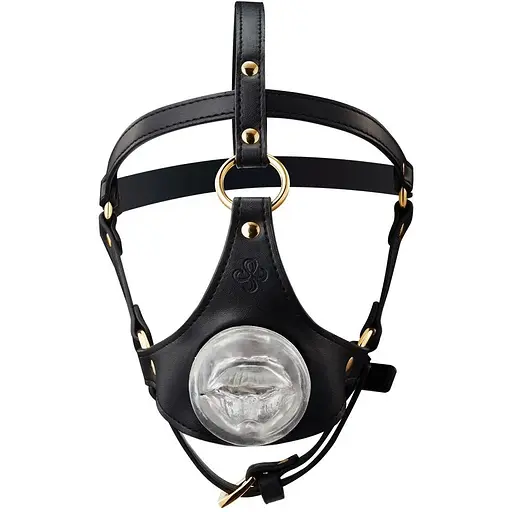 Маска-доспехи для орального секса Lockink Sevanda Blowjob Head Harness