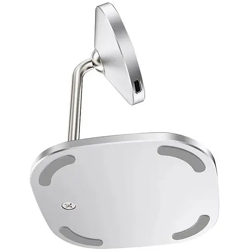 Заряджання бездротове металеве HOCO CW32 Happiness magnetic desktop wireless charger 15W біле - фото 1