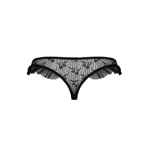 Трусики з воланами DONIA THONG black - Passion Exclusive S/M - фото 6
