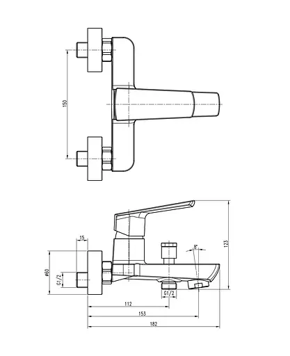 Змішувач для ванни Topaz Lexi TL 21101A-H57-CW Білий - фото 7