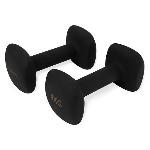 Гантелі вінілові Cornix Square 2 x 4 кг XR-0409 Black - фото 4