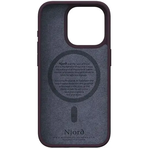 Чохол-накладка Njord Salmon Leather MagSafe Case Rust для iPhone 15 Pro - фото 5