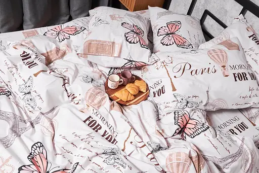 Комплект постільної білизни Moon&Star Ranforce Elite Paris For You Дитячий 110x140 см наволочки 2x50x70 см - фото 6
