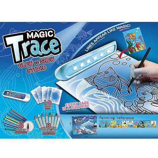 Трафарет Подводный мир, с шаблонами, D8237