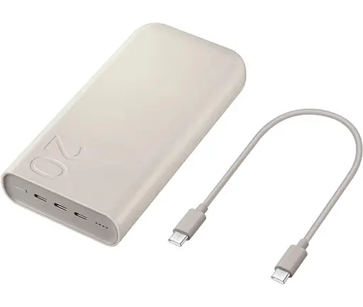 Акумулятор зовнішній SAMSUNG Battery Pack 20000 mAh 45 W (EB-P4520XUEGEU) бежевий - фото 6