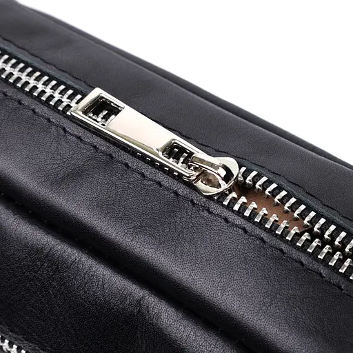 Прямокутна сумка-бананка для чоловіків із натуральної глянсової шкіри SHVIGEL 21х11х5,5 см sum0027510 - фото 6