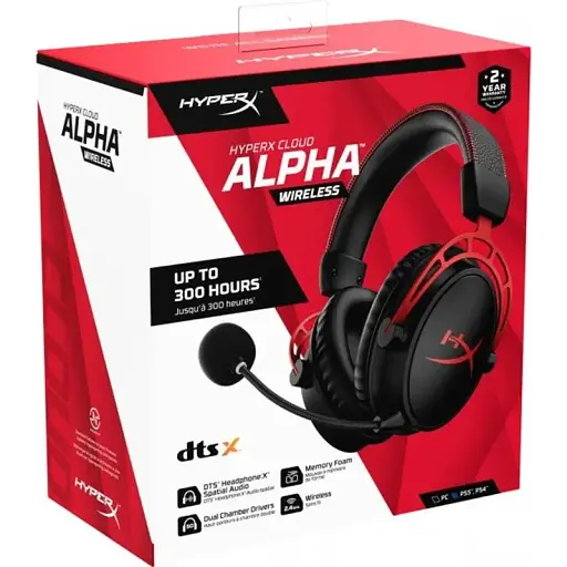 Гарнiтура HyperX Cloud Alpha Wireless Black/Red (4P5D4AA) - фото 8