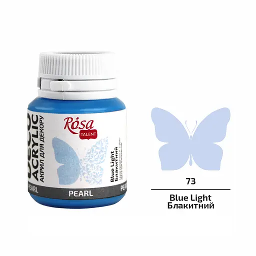 Акрил для декору Блакитний (73) перламутр 20 мл Rosa Talent - фото 1