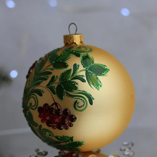 Елочное украшение Санта Шоп Стразы Калина стекло (4820001105247) - фото 3