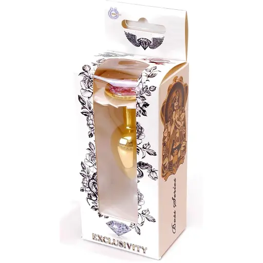 Анальна пробка Boss Of Toys Boss Series - Jewellery Gold Plug Rose S, BS6400018, Золотий / Світло-рожевий - фото 7