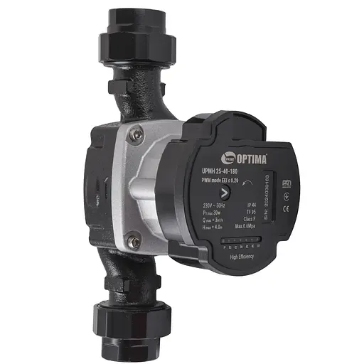 Насос циркуляционный энергосберегающий Optima PRIME UPMH 25-40AUTO 180 мм + гайки - фото 1