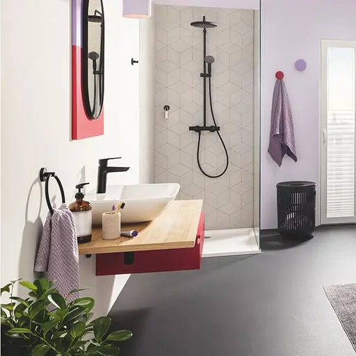 Тримач для рушника Grohe QuickFix Start 411742430 Чорний матовий - фото 6