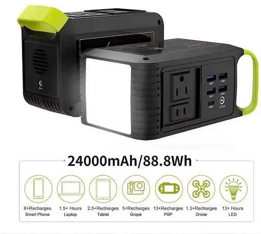 Портативна електростанція Marbero 88Wh 24000mAh зовнішній акумулятор - фото 6