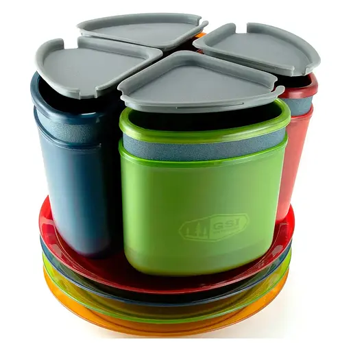 Набір посуду GSI Outdoors Infinity 4 Person Compact Tableset (1099-75420) - фото 4